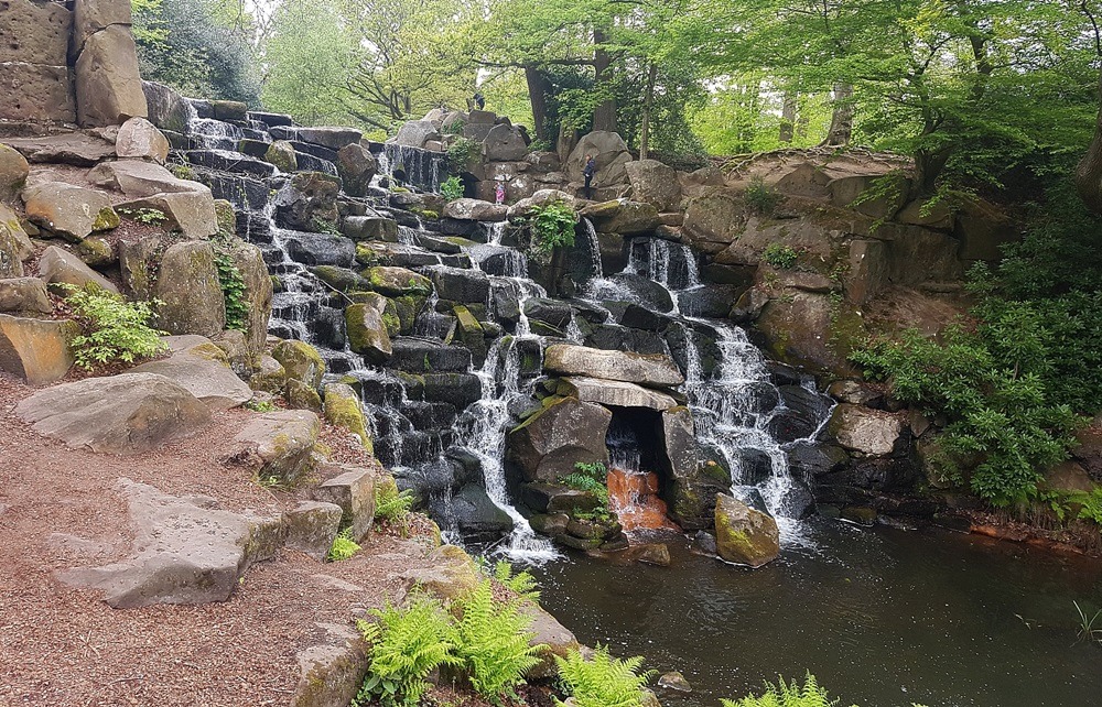 cascade at Virginia Water Lake at Windsor Great Park