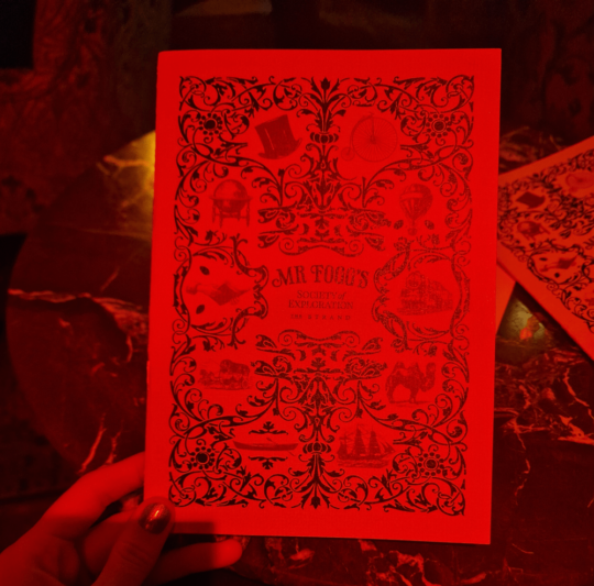 menu cover mr fogg london